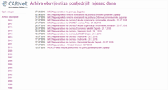 Desktop Screenshot of obavijesti.carnet.hr