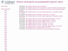 Tablet Screenshot of obavijesti.carnet.hr